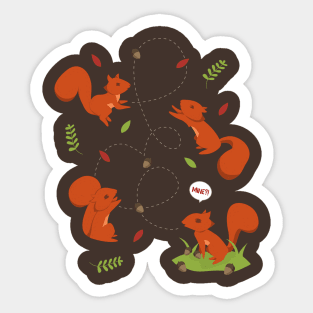 Feisty Squirrels Sticker